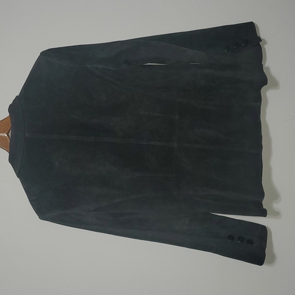 St. John's Bay jacket women's size large black washable suede genuine leather - Picture 2 of 5